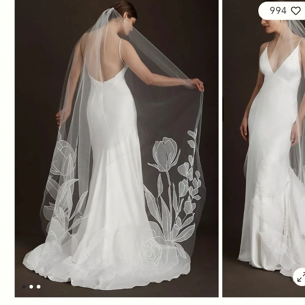 ✨ Anthropologie / BHLDN Perugia Chapel Veil – Never Worn ✨ - Picture 3 of 6